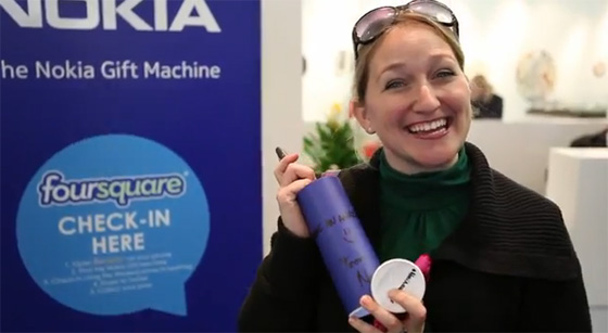 Máquina da Nokia que funciona com Foursquare