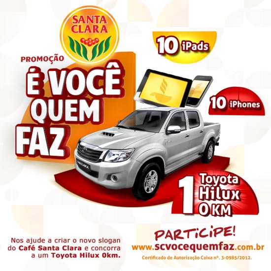 Informação sobre a promo "Café Santa Clara é você quem faz"