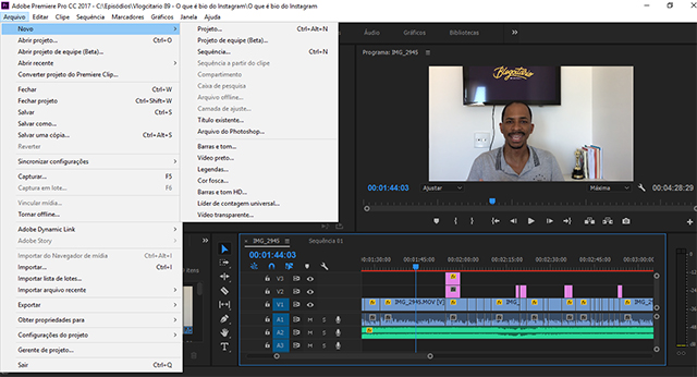 Como adaptar vídeo do YouTube para o IGTV no Premiere