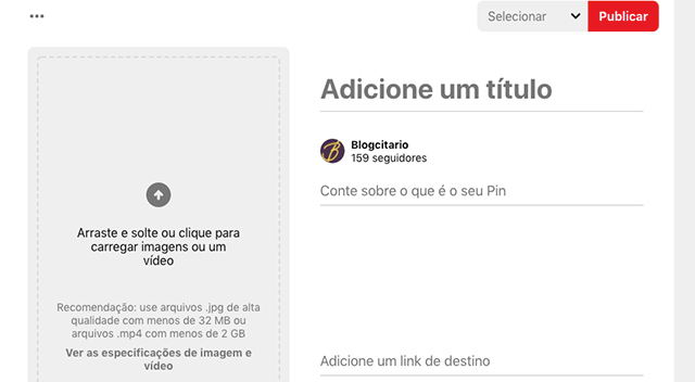 Modelo Post Pinterest