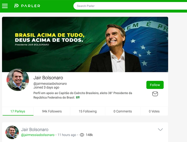 Parler Jair Bolsonaro