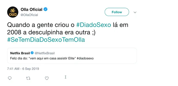 Twitter Olla Dia do Sexo