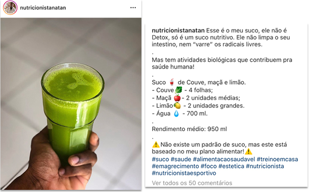 Post de nutricionista