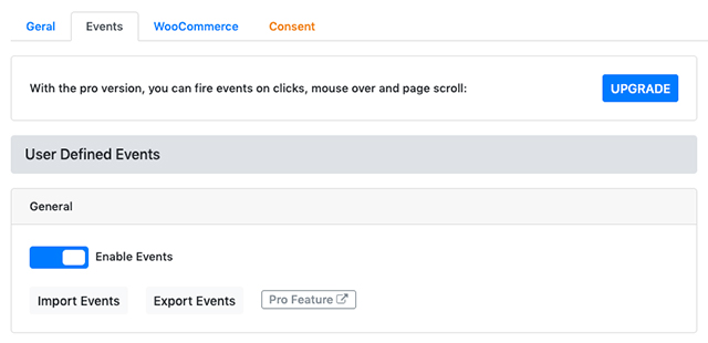 Eventos do Pixelyoursite
